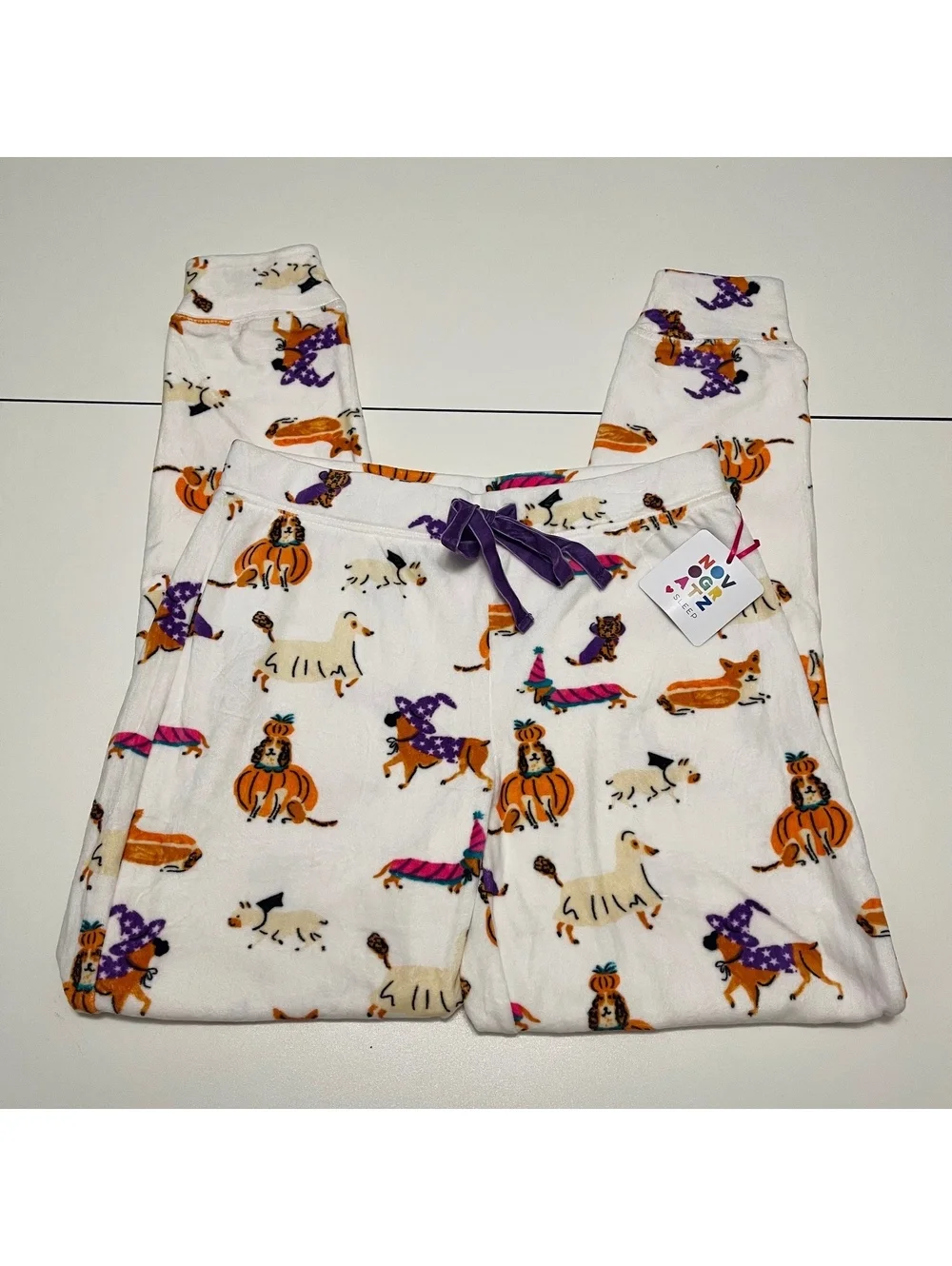 Novogratz Women's Size Small Halloween Dogs Pajama Lounge Jogger Pants